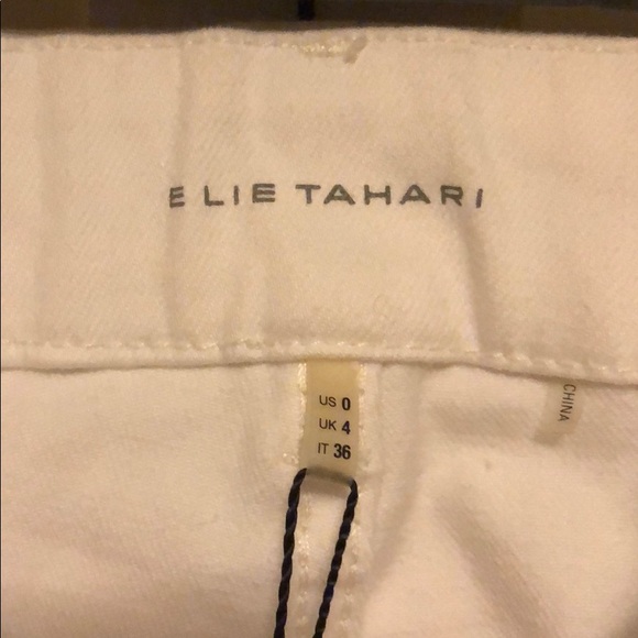 Elie Tahari White Jeans Size US 4 NWT - Picture 2 of 6